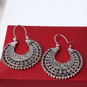 Any 2/$20! Silver Open Work Boho Ear Wire Earrings